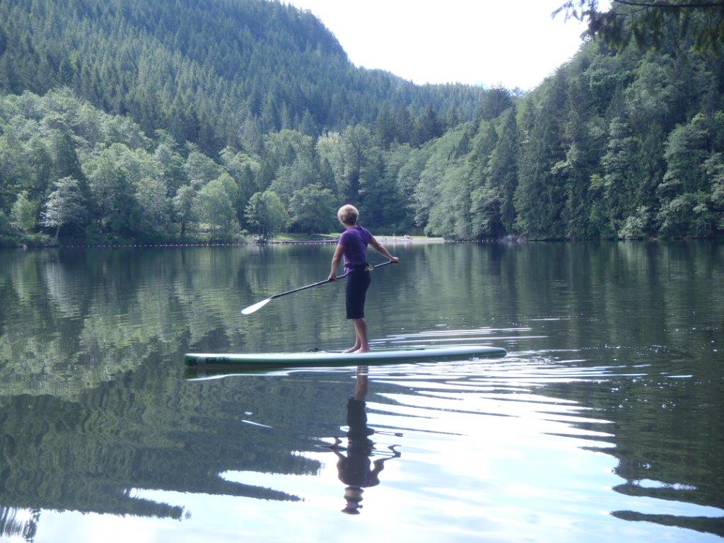 paddleboarding on alice lake